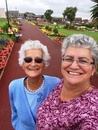 Val with her Mum in Hunstanton