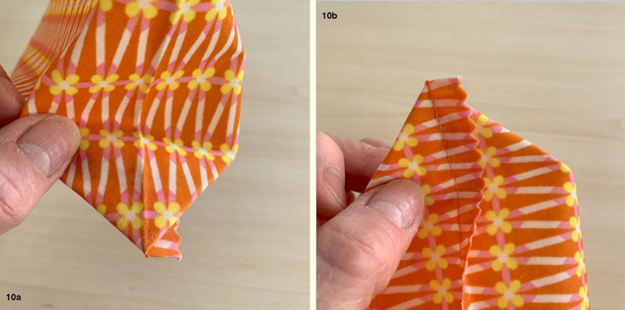 Wax bags step 10a and 10b