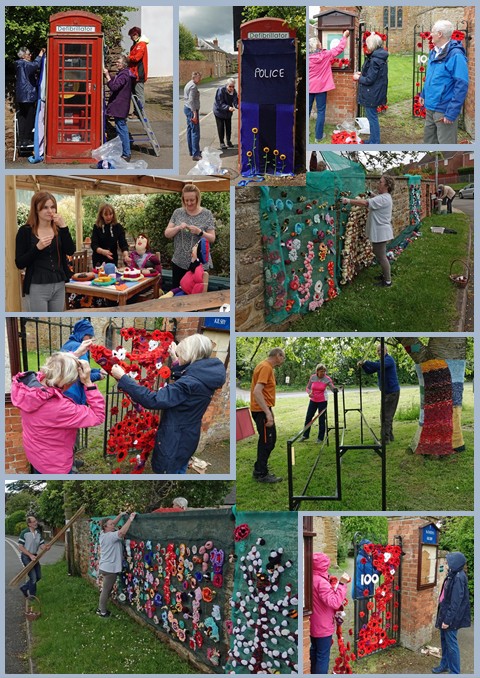 Centenary Yarn Bombing Setup