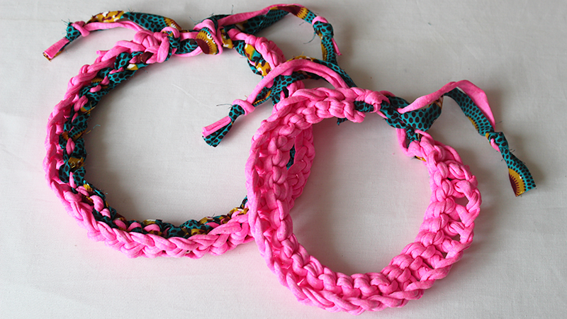 knitted necklaces