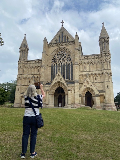 West door of St Albans Cathedral