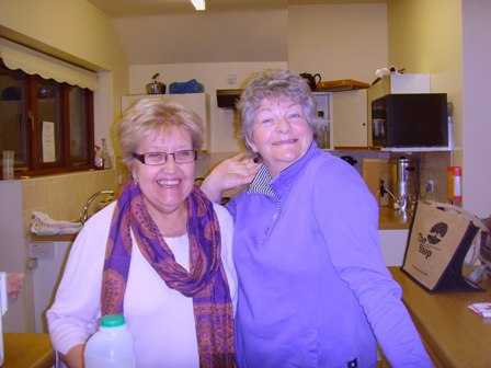 Helen & Julia in kitchen