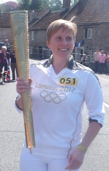 This picture shows Emma Rodger, a WI Member in Somerset, carrying an Olympic Torch