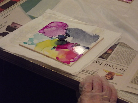 Alcohol Inks Talk and Practical Work