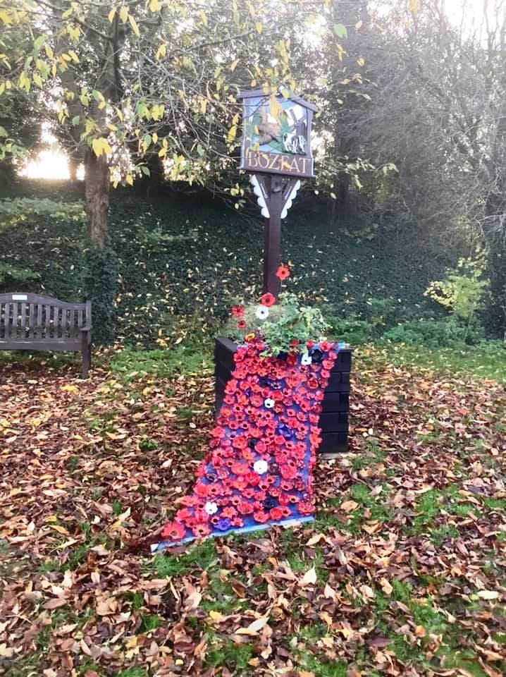 20.11 Poppies by Village Sign and planter