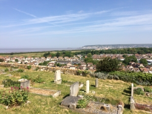 View from Uphill Churchyard