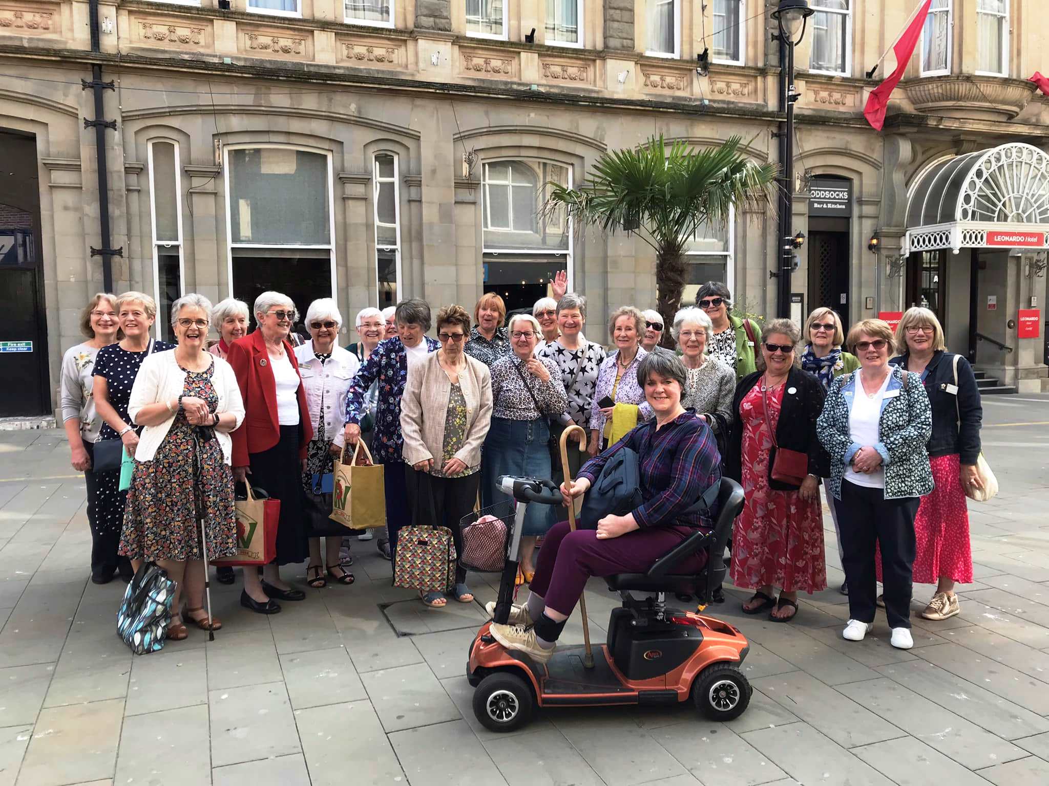 23.05 whole group outside hotel