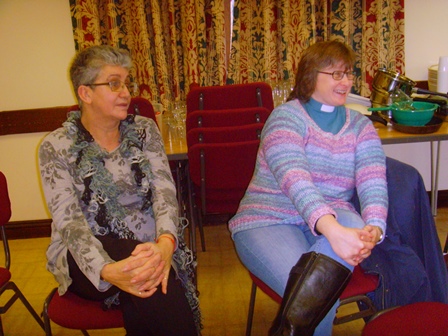 Our President Val, with Beverley Hollins, Priest in Charge of Living Brook Benefice