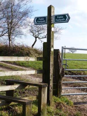 Footpath sign