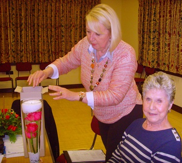 Joan L won the Rose in a Vase in the raffle