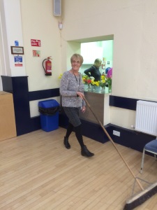Sheila sweeping-up