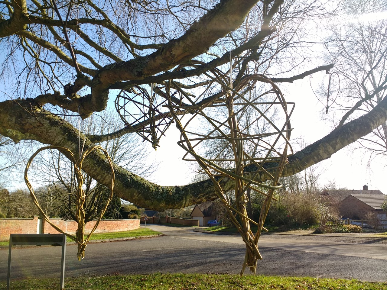 Willow hearts on WI Silver Birch on The Green