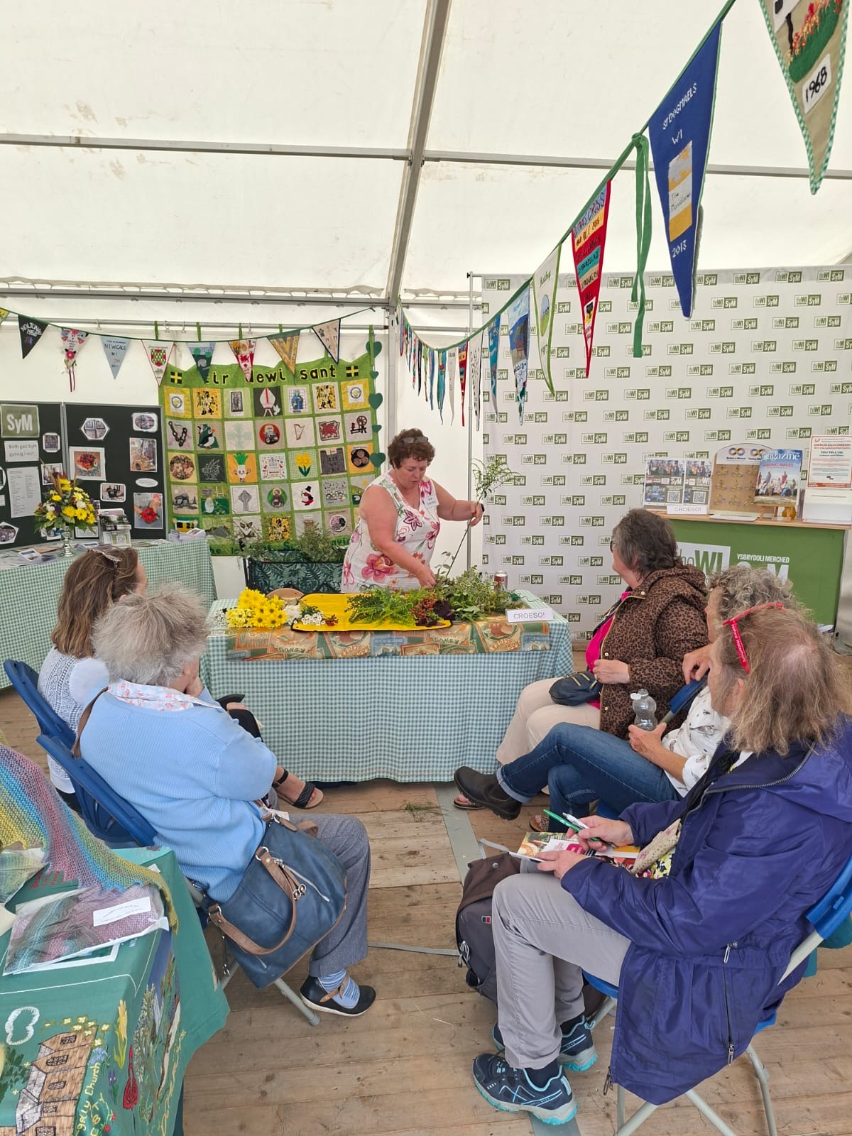 Flower arranging demonstration