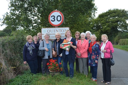 Members of Quinton, Wootton and Roade WIs welcomed the Baton