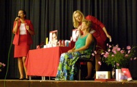Make-up demonstration by the Clarins Team