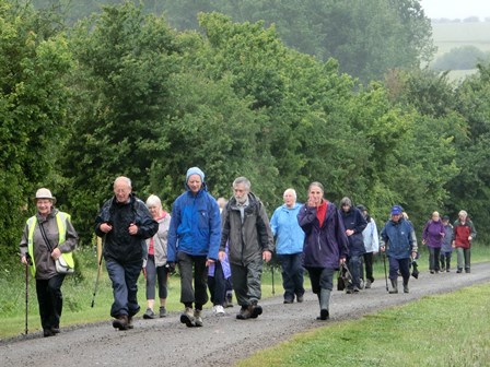 Walking in the rain summertime