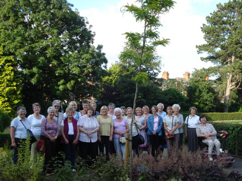 Wigston Magna Members planting the Jubilee Tree in Peace Memorial Park