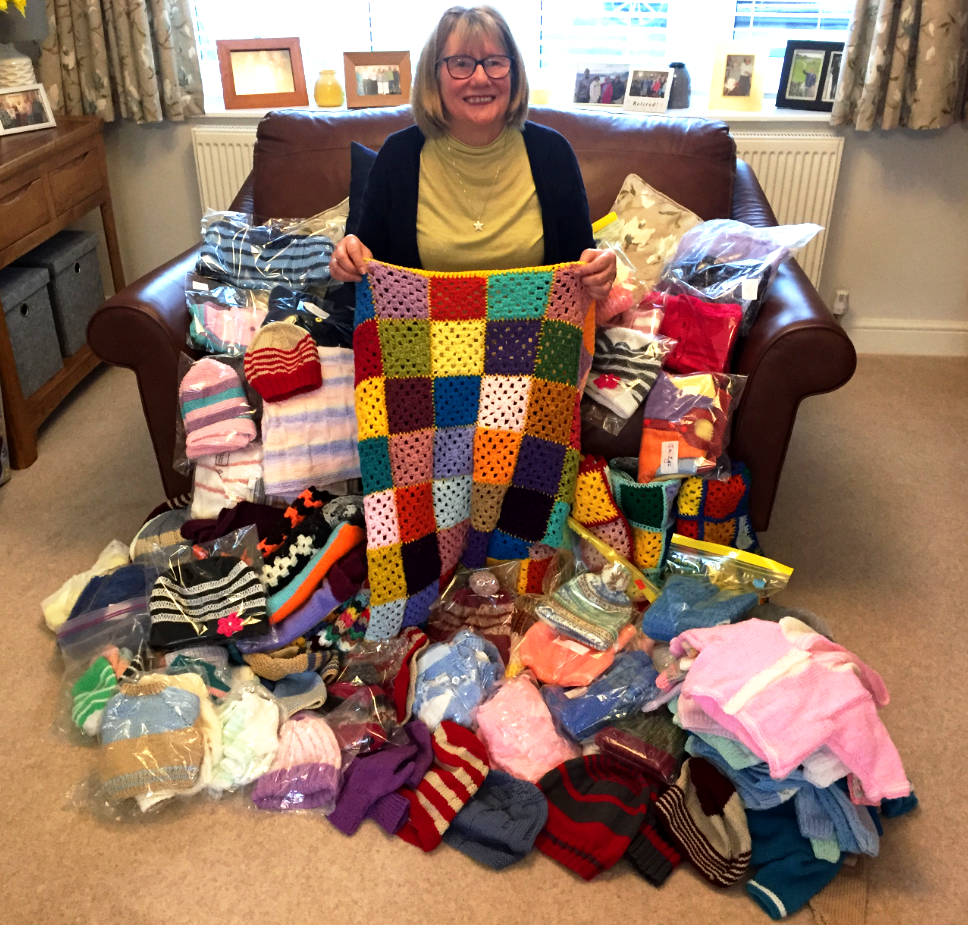 21.03 President of TEWI surrounded with donations for Growbaby project in Northampton
