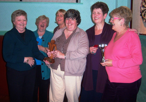 Nailstone WI winning Darts Team