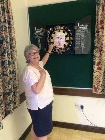 Playing darts