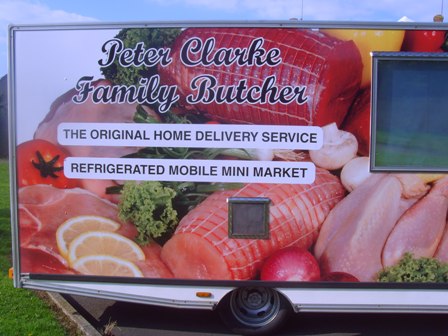 Mobile shop, Peter Clarke which visits Quinton