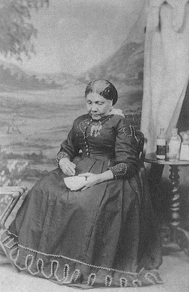 Historic black and white image of Mary Seacole